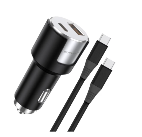 Incarcatoare telefoane - Incarcator Auto LEMONTTI LIAFCPD20WNA, 20W, 2 porturi, Negru