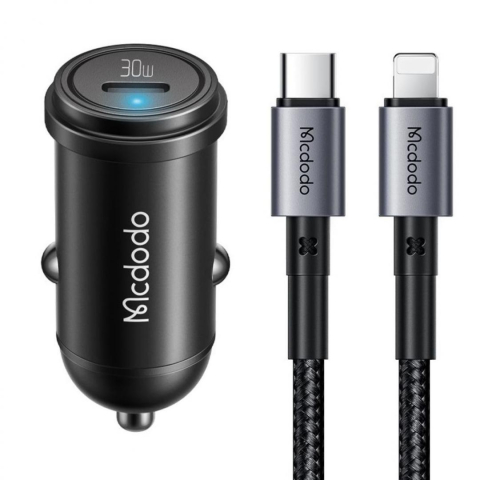 Incarcatoare telefoane - Incarcator Auto MCDODO CC-7492, 30W, 1 port, Negru