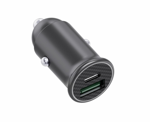 Incarcatoare telefoane - INCARCATOR AUTO SERIOUX 60W 12V, Alimentator/încărcător auto cu USB, Ieșire USB-C & USB-A
