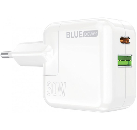 Incarcatoare telefoane - Incarcator Retea BLUEpower BC111A, 30W, 2 porturi, Alb