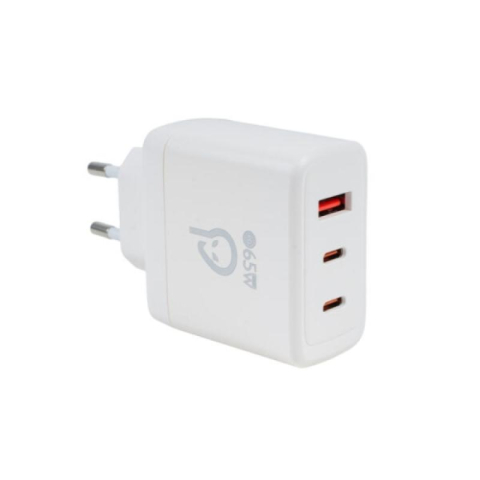 Incarcatoare telefoane - Incarcator Retea SPACER SPAR-TRIOQ-04, 65 W, 3 porturi, Alb