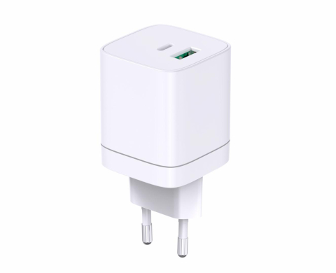 Incarcatoare telefoane - INCARCATOR SERIOUX 45W USB-C & USB-A de perete, USB-C: 5V/3A, 9V/3A, 12V/3A, 15V/3A, 20V/2,25A (45W) PPS: 3,3-11V/4,05A (45W), USB-A: 5V/3A, 9V/2A, 12V/1,5A (18W) USB-C+USB-A: 30W+12W=42W max.