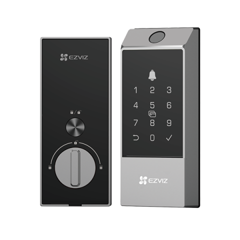 Accesorii - INCUIETOARE INTELIGENTA EZVIZ DL04 PRO, Comunicare: EZVIZ Connect 2.4G Wi-Fi, Putere de lucru: 4 Baterii AA Alkaline, Temp de functionare: 25 °C to 55 °C, Dimensiuni: Panou frontal: 160 × 67 × 25 mm, 