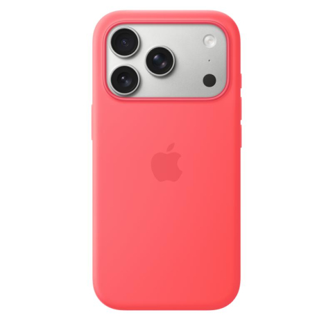 Accesorii - iPhone 17 Pro Silicone Case with MagSafe - Bright Guava