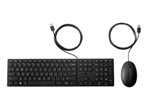 Kit mouse tastatura - Kit Wired tastatura si mouse HP 320MK, taste numerice, Negru