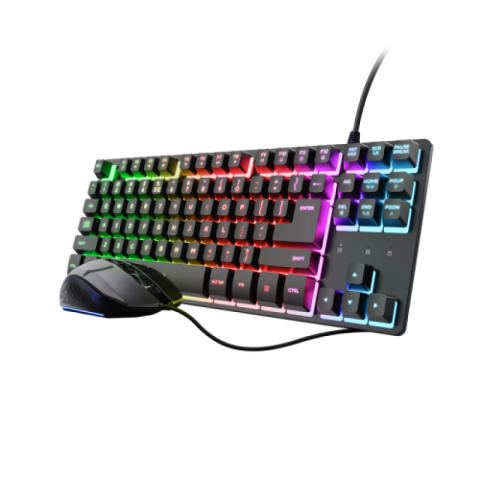 Kit mouse tastatura - Kit Wired tastatura si mouse Trust GXT 798T 2-IN-1, negru