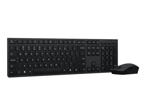 Kit mouse tastatura - Kit Wireless tastatura si mouse LENOVO 4X31R64343, taste numerice, negru