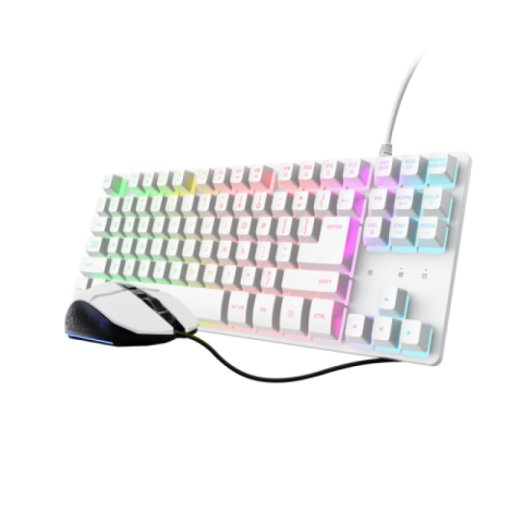 Kit mouse tastatura - Kit Wireless tastatura si mouse Trust GXT 798TW 2-IN-1, Alb