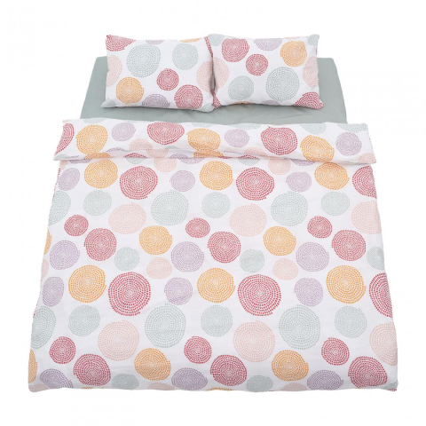 Lenjerii de Pat - Lenjerie dubla 100% bumbac 4 piese, Mara
