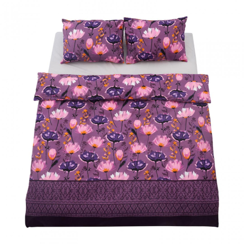 Lenjerii de Pat - Lenjerie dubla,100%bumbac,4 piese, Nuvia