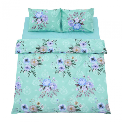 Lenjerii de Pat - Lenjerie dubla 100% bumbac 4 piese, Spring