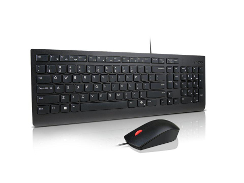 Baterii portabile - Lenovo Essential Wired Combo Keyboard and Mouse; Connectivity: Wired; Number of Button: 3; Mouse Resolution: 1600 DPI; Mouse Sensor: Optical sensor; Product Weight: Keyboard - 0.57 kg, Mouse - 69 g; P