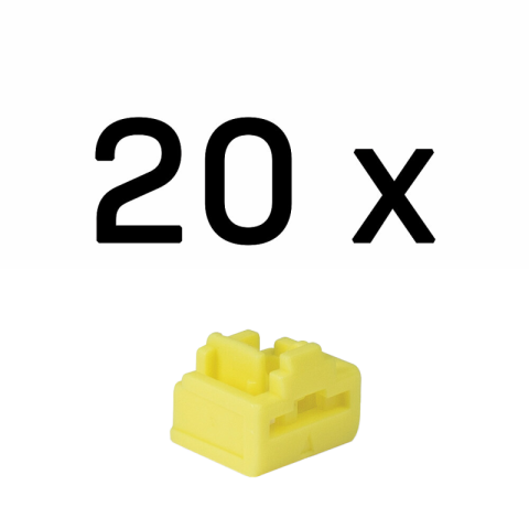 Cabluri periferice - Lindy RJ-45 Port Blockers, 20 bucati, material ABS, Yellow