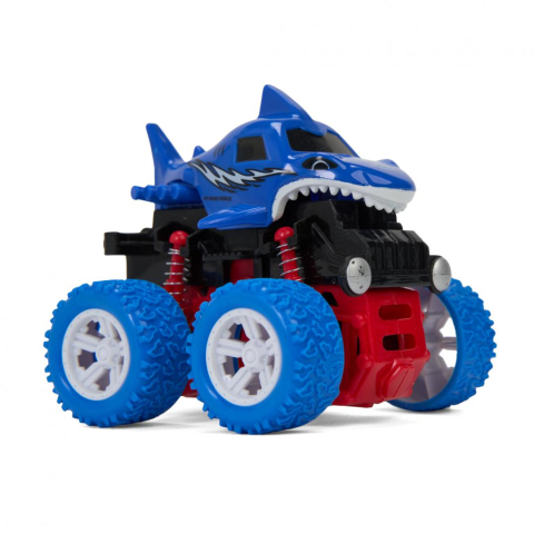 Masinute - MASINA OFF-ROAD 4X4, 360 DE GRADE, 10.8CM, ALBASTRA, MOMKI