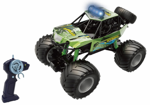 Masinute - MASINUTA CU TELECOMANDA BIG FOOT, SCARA 1/10, 44CM, VERDE