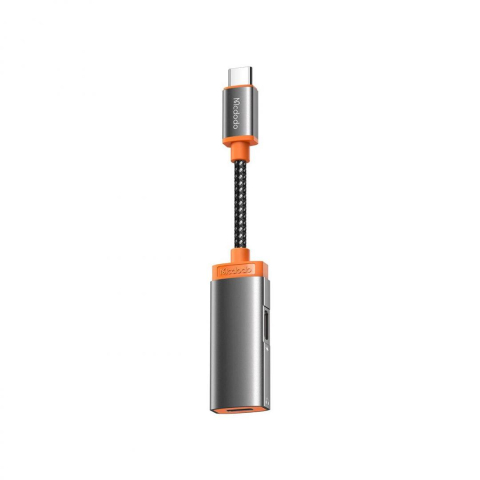 Cabluri video - Mcdodo Adaptor Oryx Series Type-C la Dual Type-C PD, 60W Black (audio + incarcare)