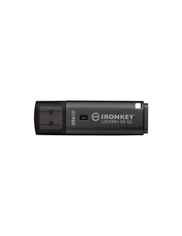  Memorii USB - Memorie USB Kingston IronKey Locker+ 50 G2 256 GB, USB Type-A, Negru