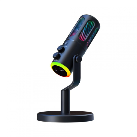 Microfoane - Microfon Gaming de birou Serioux SU8, condenser, unidirectional, frecventa raspuns 20-20KHz, sensibilitate maxima -11DBFS la 80 dB SPL, rata de esantionare 48KHz, rata de biti 16/24bit, raport semnal 