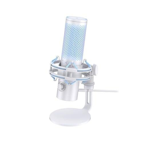 Microfoane - Microfon HyperX QuadCast 2 Frost, tip Condenser, USB, LED backlight, noise reduction