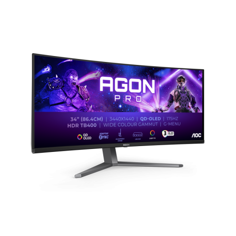 Monitoare LED - Monitor Consumer AOC AG346UCD, 34", 3440 x 1440 pixeli, Black, Grey, 3 ani Garantie