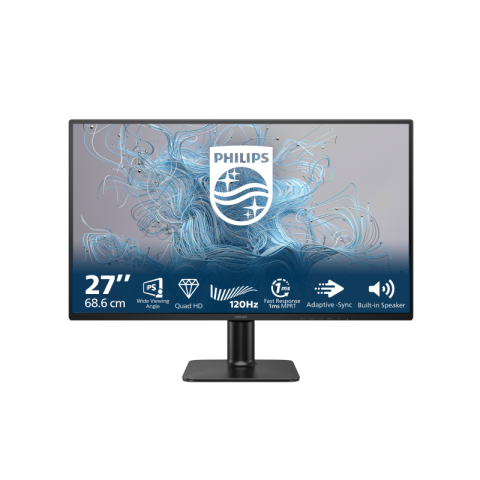 Monitoare LED - Monitor Consumer Philips 27E2N2500/00, 27", 2560 x 1440 pixeli, Black, 3 ani Garantie