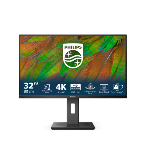 Monitoare LED - Monitor Consumer Philips 32B1N3800/00, 31.5", 3840 x 2160 pixeli, Black, 3 ani Garantie