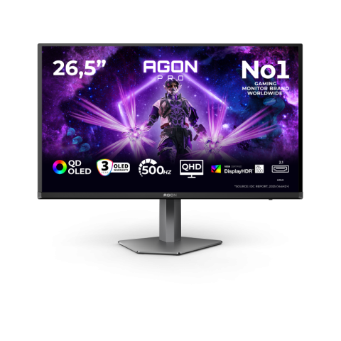 Monitoare LED - Monitor Gaming AOC AG276QKD2, 26.5", 2560 x 1440 pixeli, Black, Grey, 3 ani Garantie
