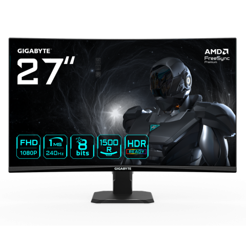 Monitoare LED - Monitor Gaming GIGABYTE GS27FC2, 27", 1920 x 1080 pixeli, Black, 2 ani Garantie