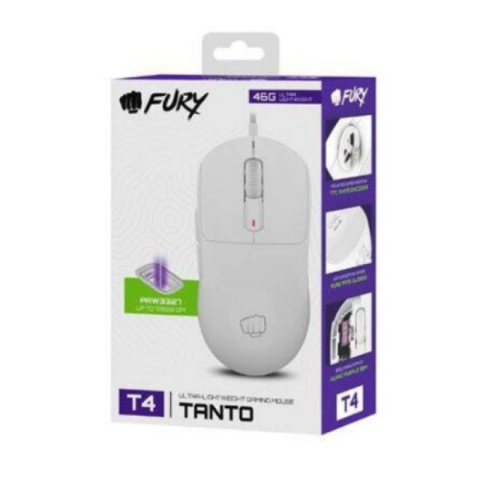  Mouse - Mouse Gaming Fury Tanto T4, 12000 DPI, Alb