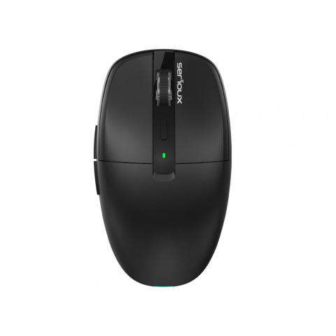  Mouse - Mouse wireless AirFlow 2.4G+BT cu mod dual, cu receptor dual USB-A +USB-C; Reincarcabil USB-C, LED frontal  Mod: 2.4G + Bluetooth  Număr cheie: 6  Material: ABS  Culoare: Negru complet  DPI: 800-1200-