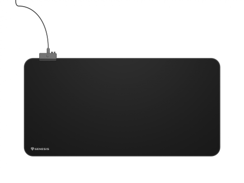 Mousepad - Mousepad Genesis Boron 500 XXL, iluminare RGB, material cauciuc + textil, dimensiuni 800x400x4 mm, negru