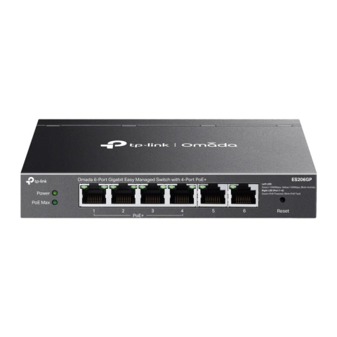 Switch-uri - Omada 6-Port Gigabit Easy Managed Switch with 4-Port PoE+ PORT: 4× Gigabit PoE+ Ports, 2x Gigabit Non-PoE Ports SPEC: 802.3at/af, 65W PoE Power, Desktop Steel Case and Fanless FEATURE: Integration wit