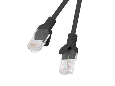 Alte accesorii retea - Patch cord Cat.6 UTP LSZH Cu 0,5 m negru, Fluke Passed