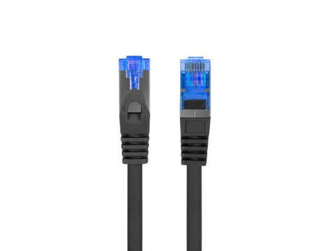Alte accesorii retea - Patch cord Cat.6A S/FTP LSZH CCA 10 m negru, Fluke Passed