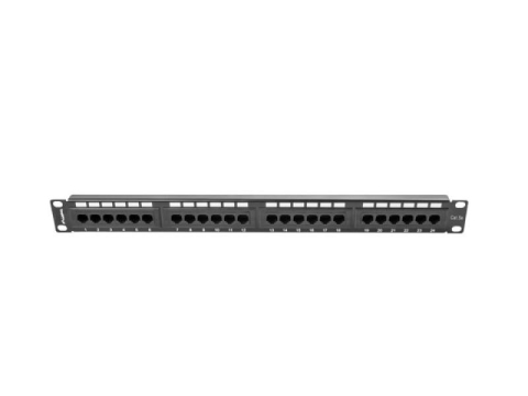 Alte accesorii retea - Patch panel 24 porturi 1U 19" Cat.5e UTP negru