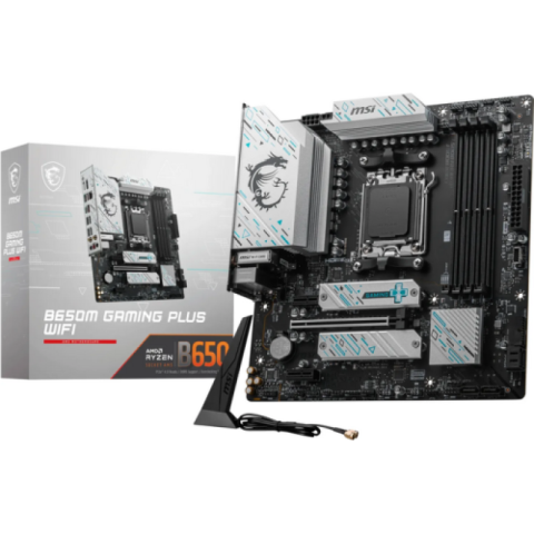 Placi de baza - Placa de baza Gigabyte B650M GAMING PLUS WIFI, Socket AM5, DDR5, mATX