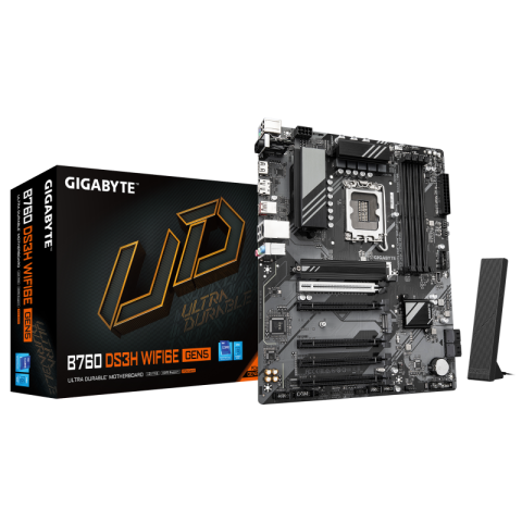 Placi de baza - Placa de baza Gigabyte B760 DS3H WIFI6E GEN5, Socket 1700, DDR5, ATX