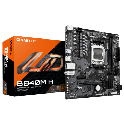 Placi de baza - Placa de baza Gigabyte B840M H, Socket AM5, DDR5, Micro-ATX