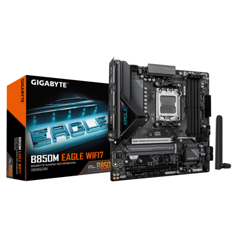 Placi de baza - Placa de baza Gigabyte B850M EAGLE WIFI7, Socket AM5, DDR5, Micro-ATX