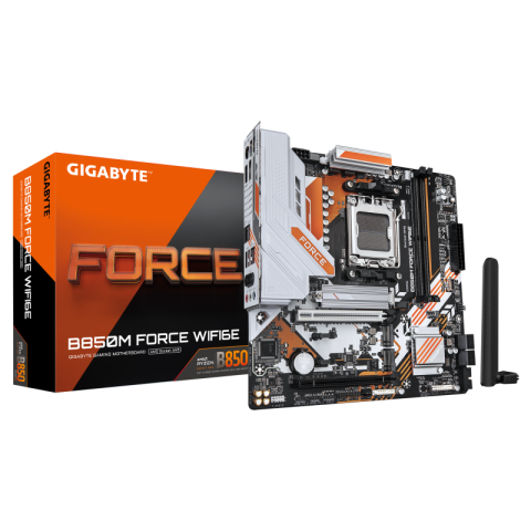 Placi de baza - Placa de baza Gigabyte B850M FORCE WIFI6E, Socket AM5, DDR5, Micro-ATX