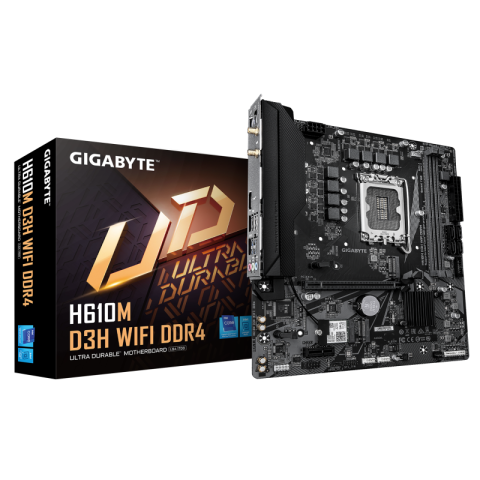 Placi de baza - Placa de baza Gigabyte H610M D3H WIFI, Socket 1700, DDR4, Micro-ATX