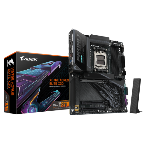 Placi de baza - Placa de baza Gigabyte X870E AORUS ELITE X3D, Socket AM5, DDR5, ATX