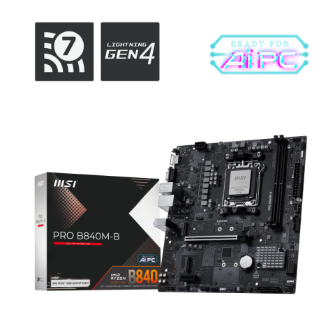 Placi de baza - Placa de baza MSI PRO B840M-B, Socket AM5, DDR5, Micro-ATX