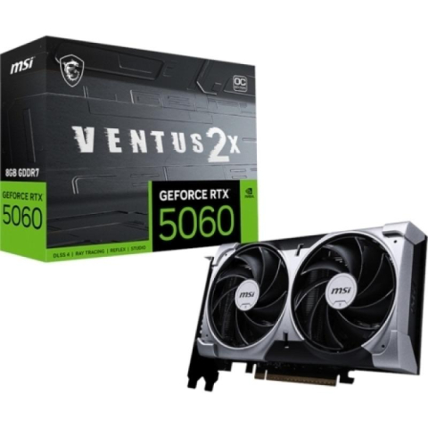 Placi video - Placa video MSI GeForce RTX 5060 VENTUS 2X OC, 8GB GDDR7, PCI Express x8 5.0, 128-bit
