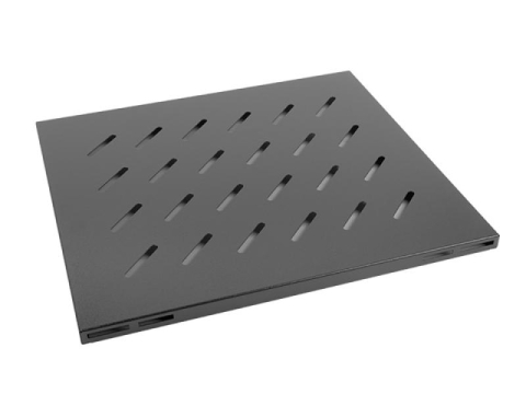 Accesorii - Poliță fixă 19" 1U / 465x515 mm,  max. 120 kg, negru