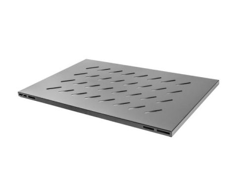 Accesorii - Poliță fixă pentru rack deschis 19" 800 mm, 1U / 480,5x580 mm,  max. 120 kg, negru