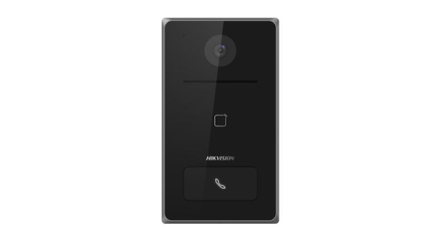 Video - Post de exterior videointerfon ingropat IP Hikvision DS-KV6133-WME1/FL; WIFI; 1 x buton de apelare( pentru o singura familie- permite apelarea a mai multor monitoare de interior); camera video 2MP Tru