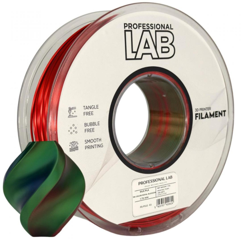 Accesorii imprimare 3D - PROF. LAB 3D FILAMENT 1KG PLA Tri-Color SILK ROYAL BLOSSOM, Diametru: 1.75mm, Greutate: 1kg, temperatura duza: 200C - 230C, Temperatura platforma: 40C - 60C.