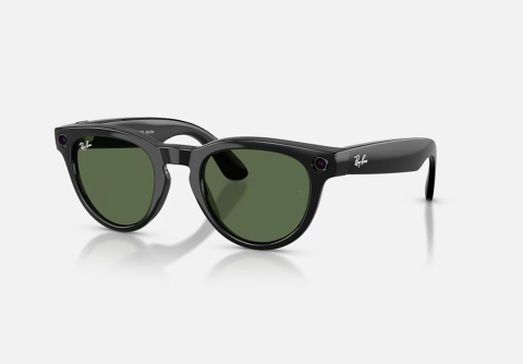 Ochelari Meta - Ray-Ban Meta Headliner Gen 2 Low Bridge Fit Shiny Black G-15 Green 51-23