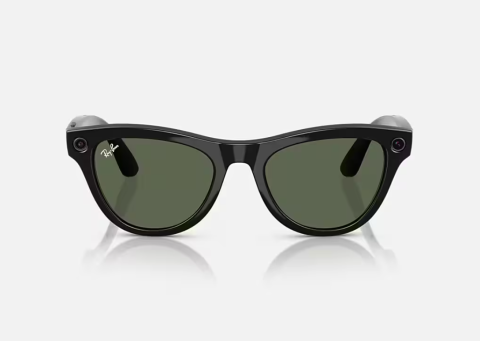 Ochelari Meta - Ray-Ban Meta Skyler Gen 1 High Bridge Fit Shiny Black G-15 Green 52-20